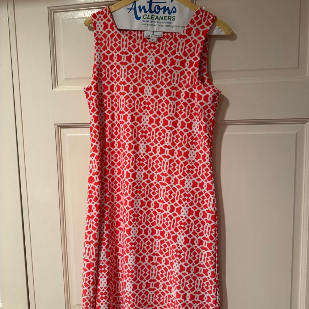 Stylish Red Patterned Dress